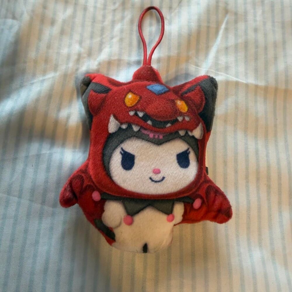 Yu-Gi-Oh! x Hello Kitty Kuromi Slifer the Sky Dragon plush keychain #kawaii